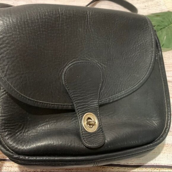 Vintage Black Leather Purse Crossbody - Picture 4 of 13